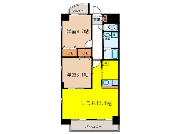 グランリ－オの物件間取画像